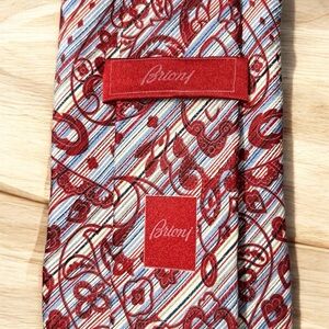 Brioni Italian 100% silk tie handmade in Italy